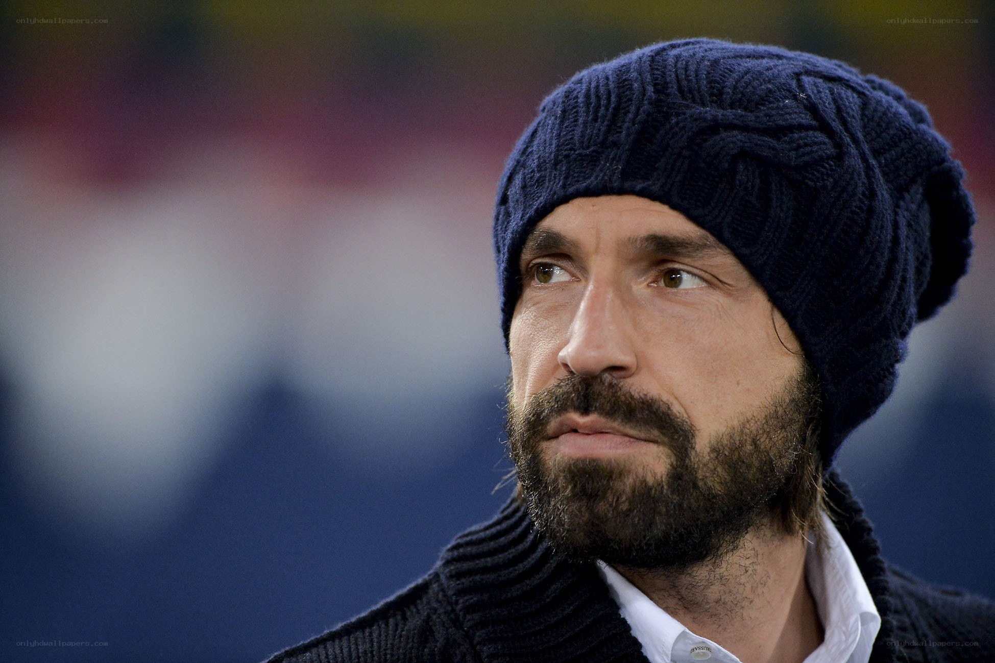 man wearing knit hat