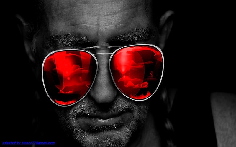 Man Wearing Red Sunglasses