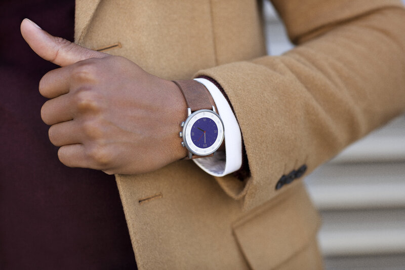 man wearing smartwatch