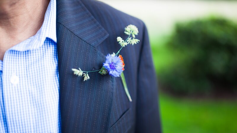 Man Wearing Suit Jacket