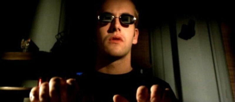 Man Wearing Sunglasses — Black, Dramatic, Night, Photograph, Hands