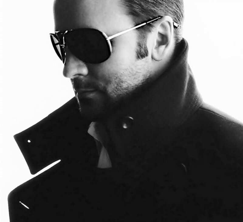 Man Wearing Sunglasses — Black, Dramatic, Photograph, Coat