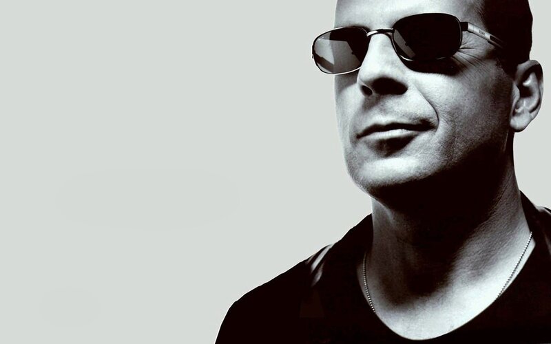 Man Wearing Sunglasses — Black, Dramatic, Photograph, Necklace
