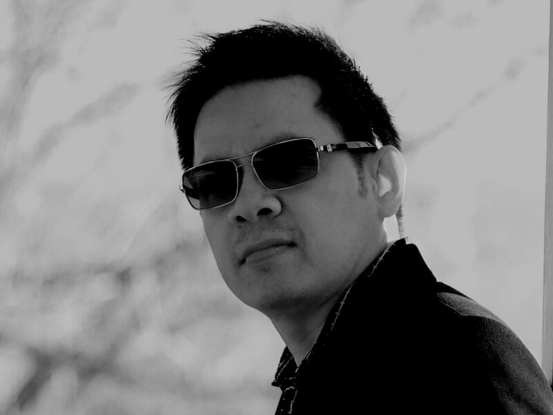 Man Wearing Sunglasses — Black, Serious