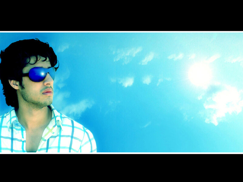 Man Wearing Sunglasses — Blue, Bright