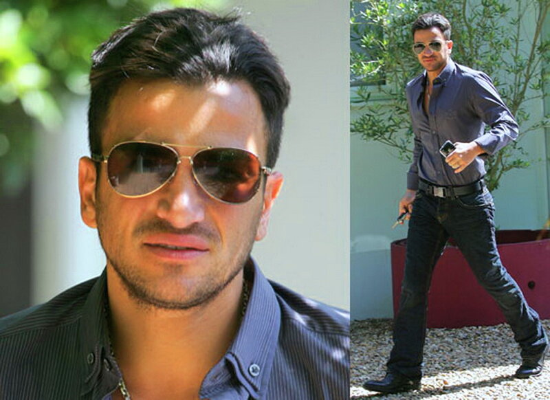 Man Wearing Sunglasses — Blue, Casual