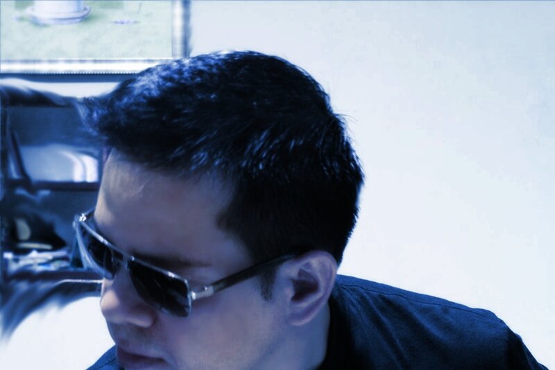 Man Wearing Sunglasses — Blue, Cool