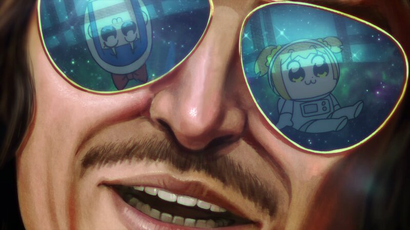 Man Wearing Sunglasses — Blue, Playful