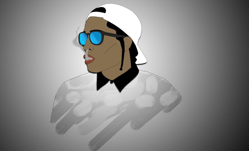 Man Wearing Sunglasses — Gray, Cool