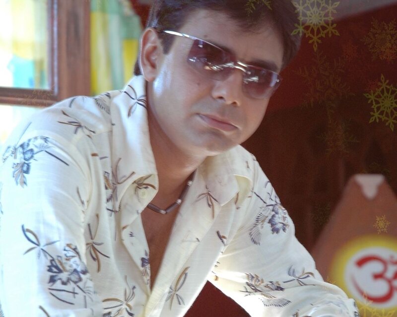 Man Wearing Sunglasses — White, Neutral, Photograph