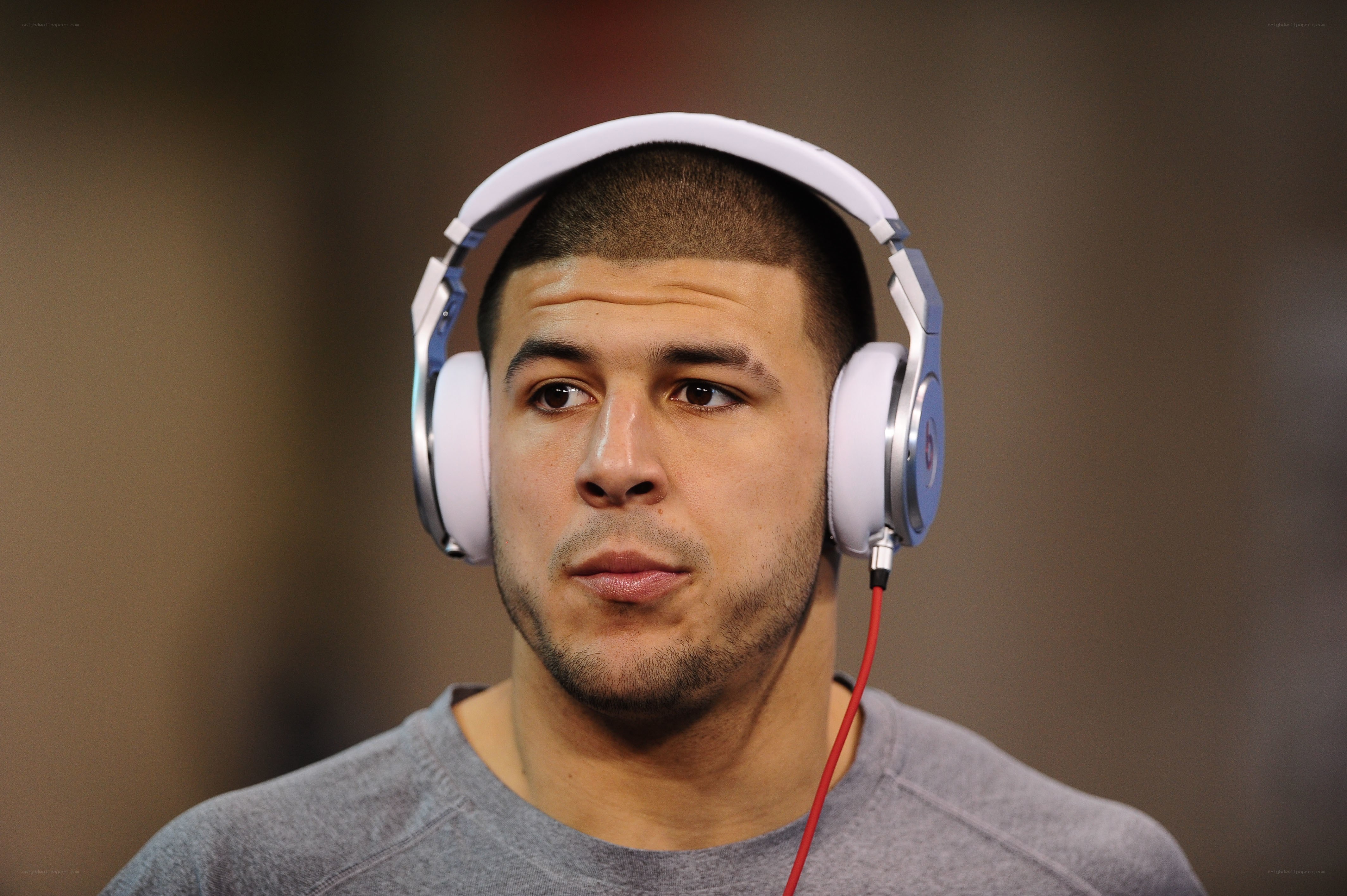 man wearing white headphones