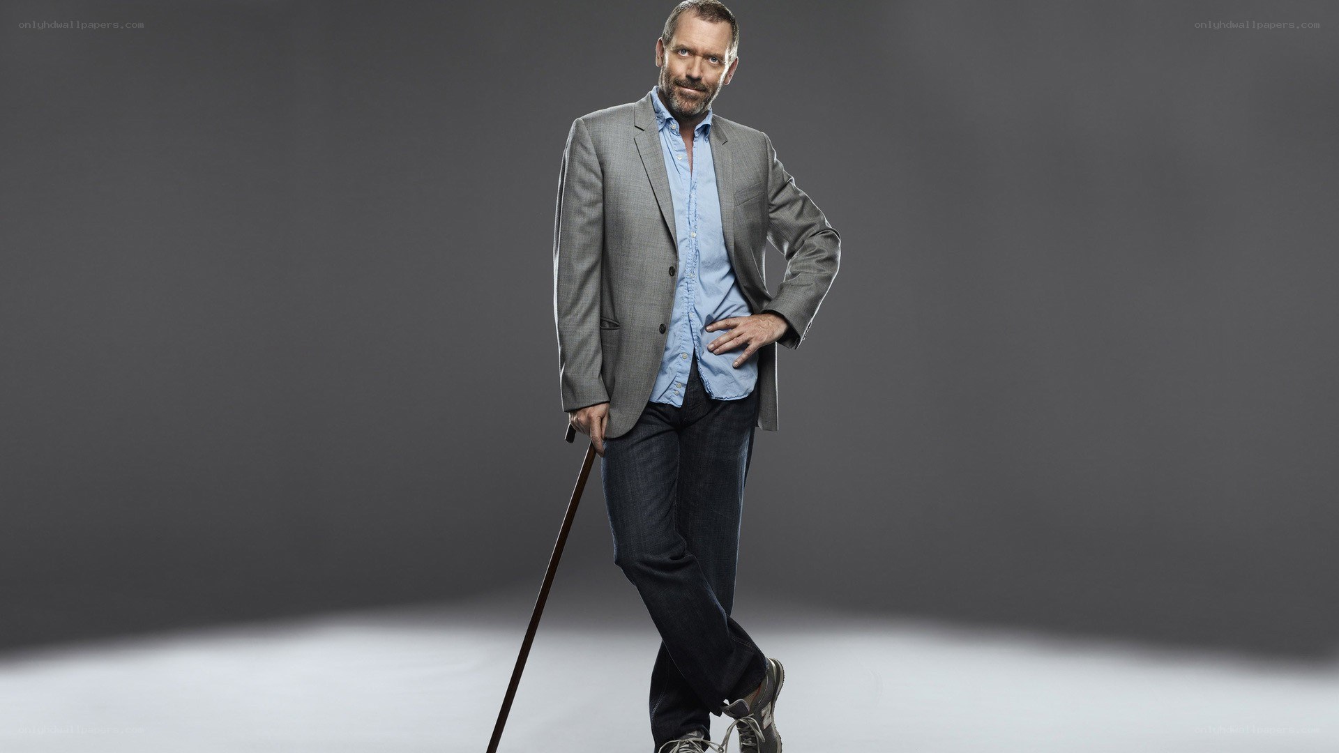 man with a cane standing