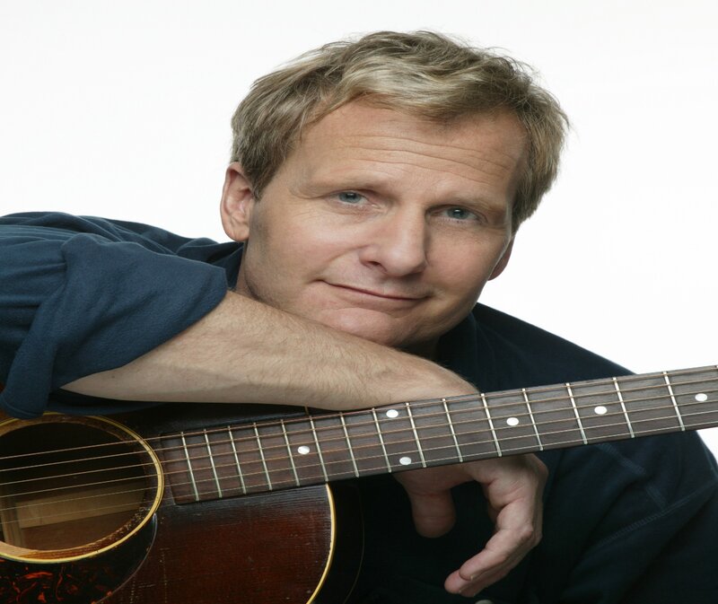 Man with Acoustic Guitar — White