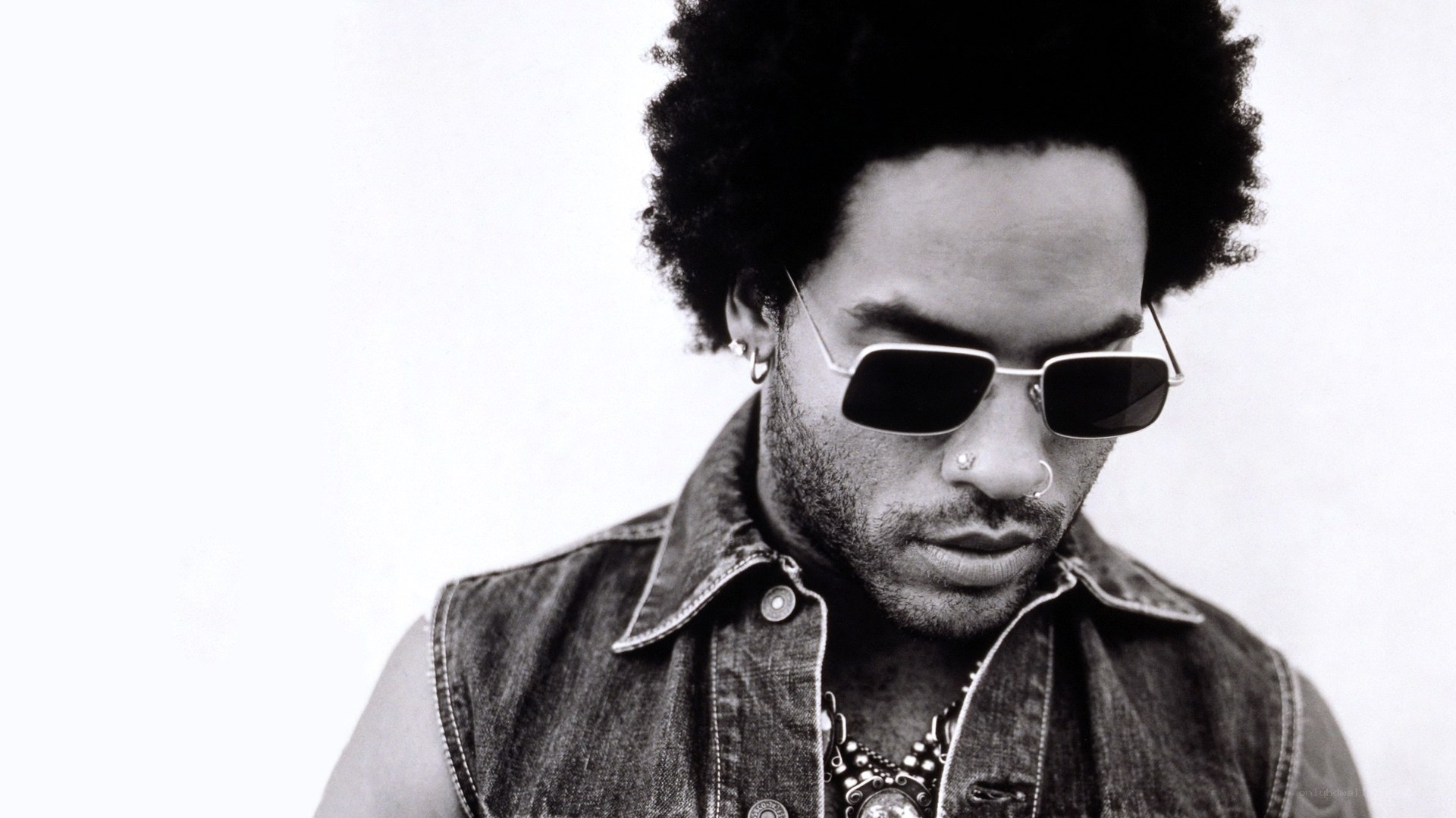 man with afro and sunglasses