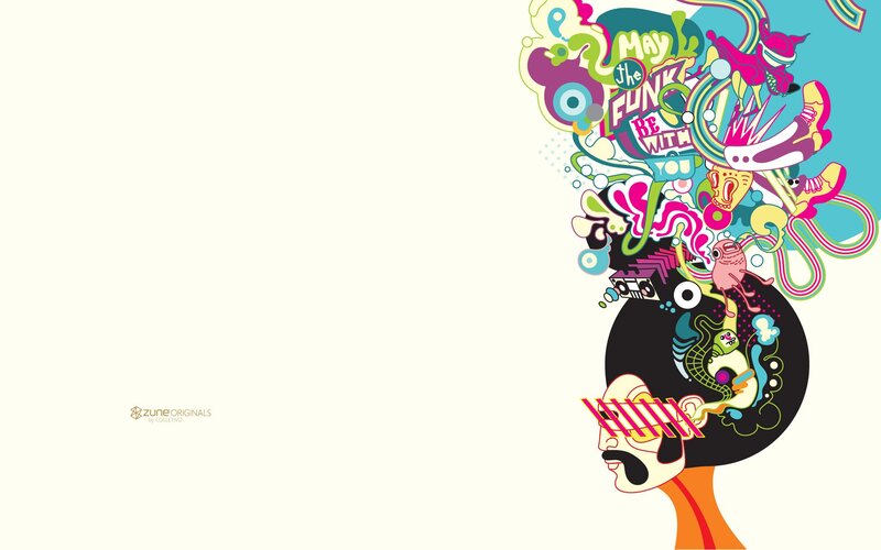 Man with Afro Hairstyle — Black, Psychedelic