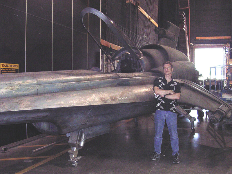 Man with aircraft model