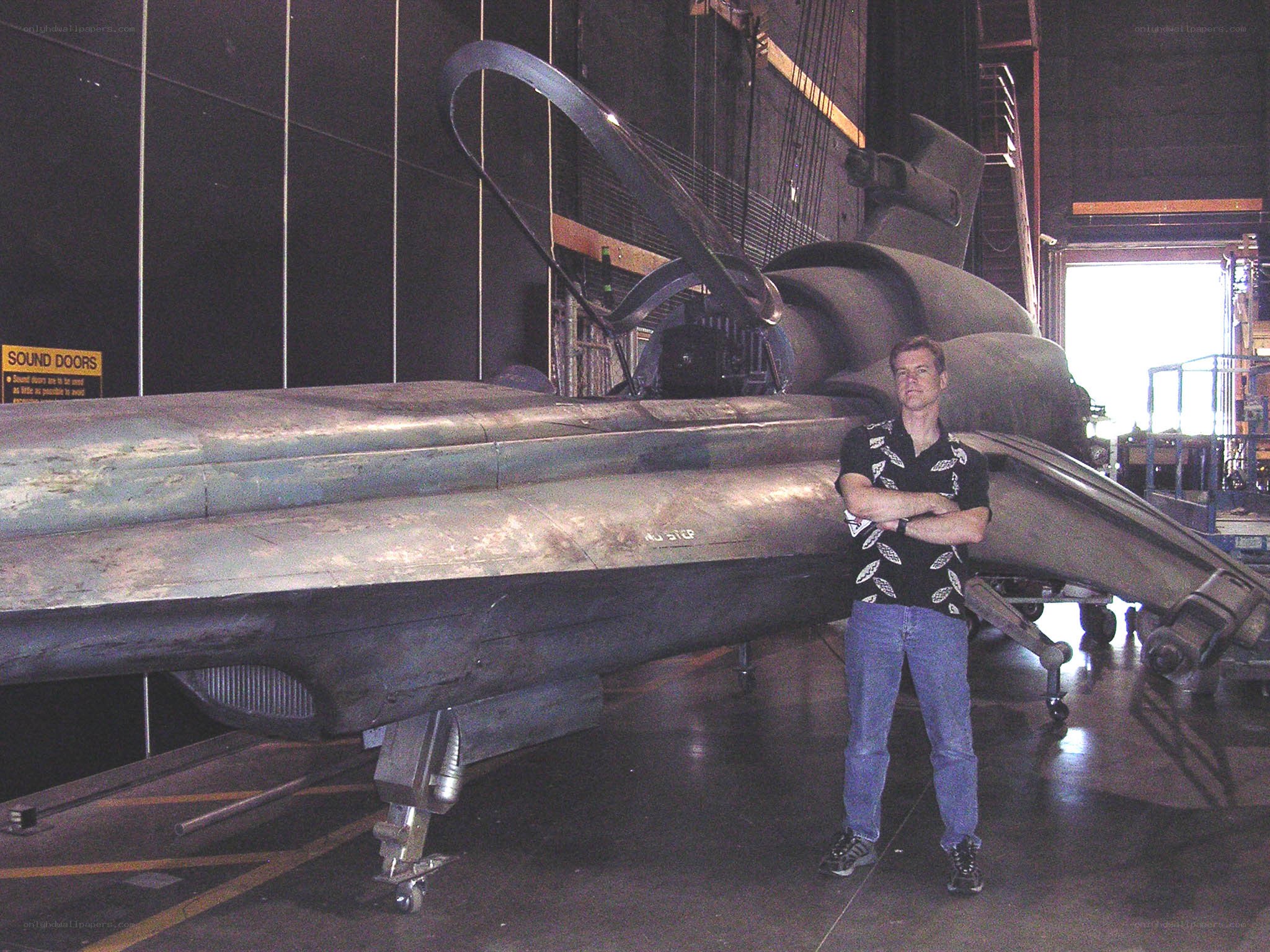 Man with aircraft model