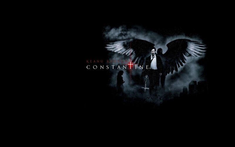 Man with Angel Wings — Black, Dramatic, Night, Digital Art, Cross