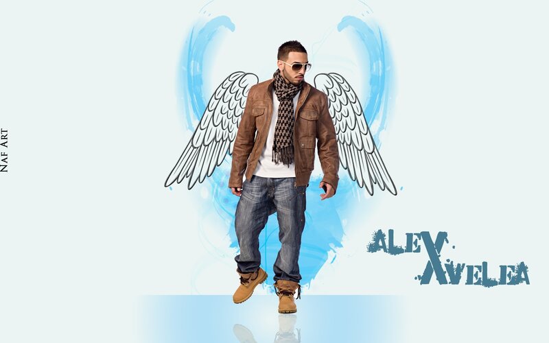 Man with Angel Wings — Blue, Confident