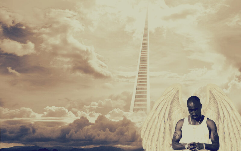 Man with Angel Wings — Sepia