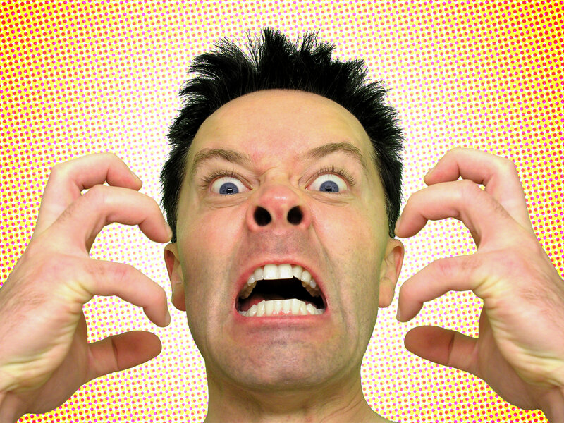 man with angry expression