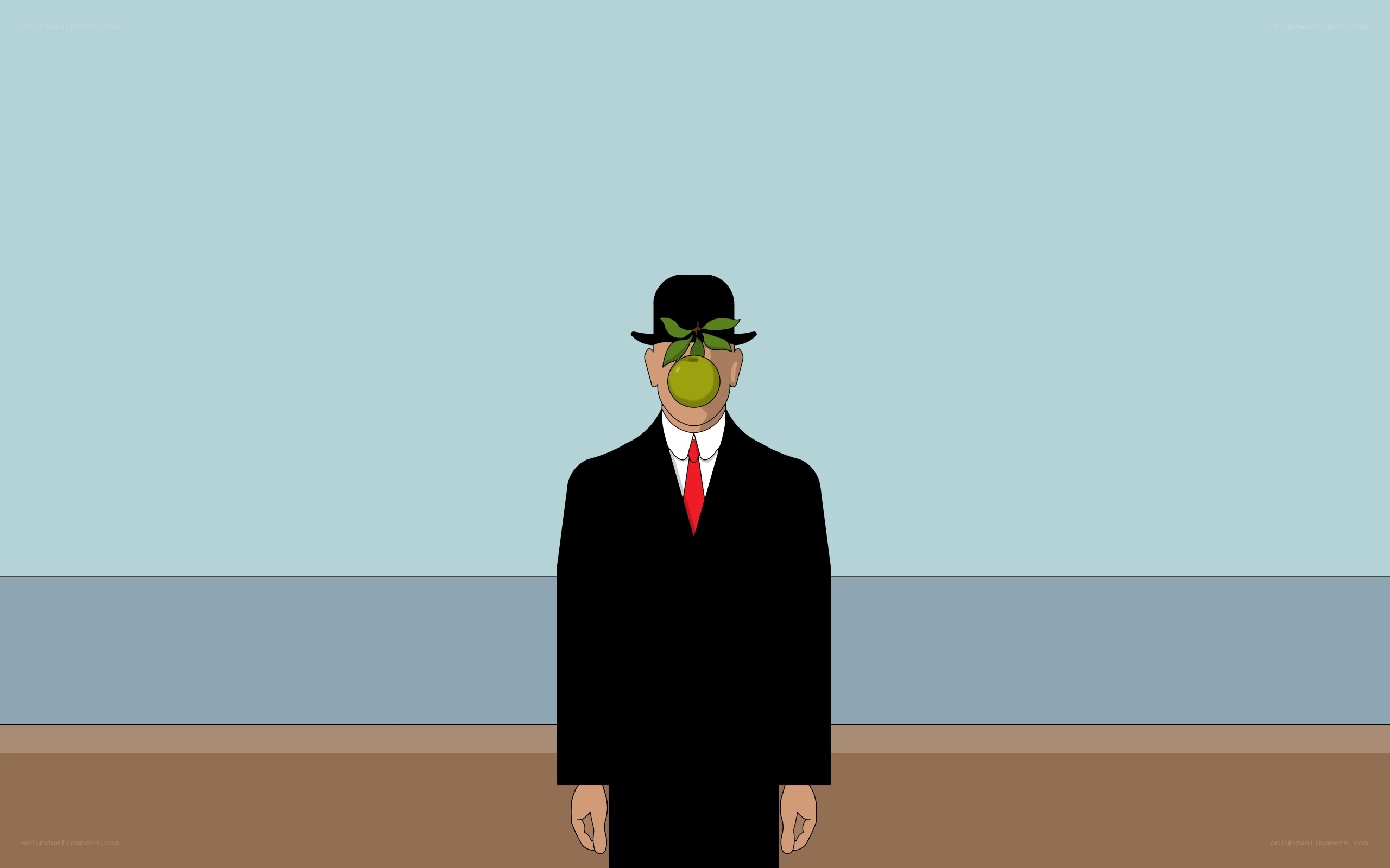 Man with apple head