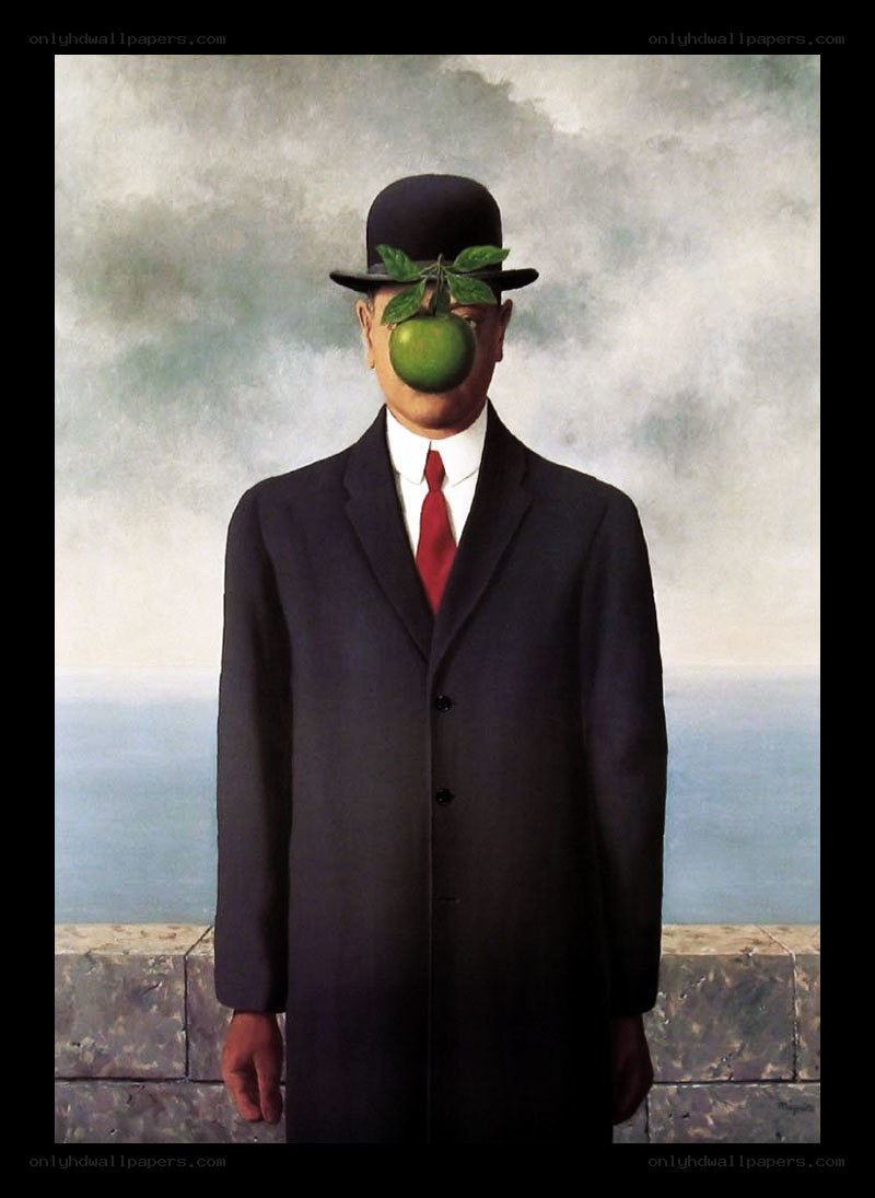 Man with Apple on Face