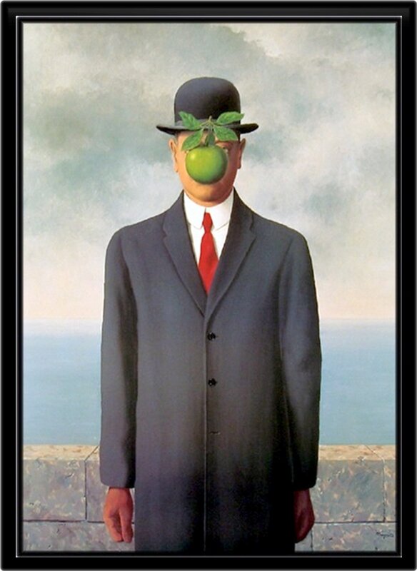 Man with Apple on Face