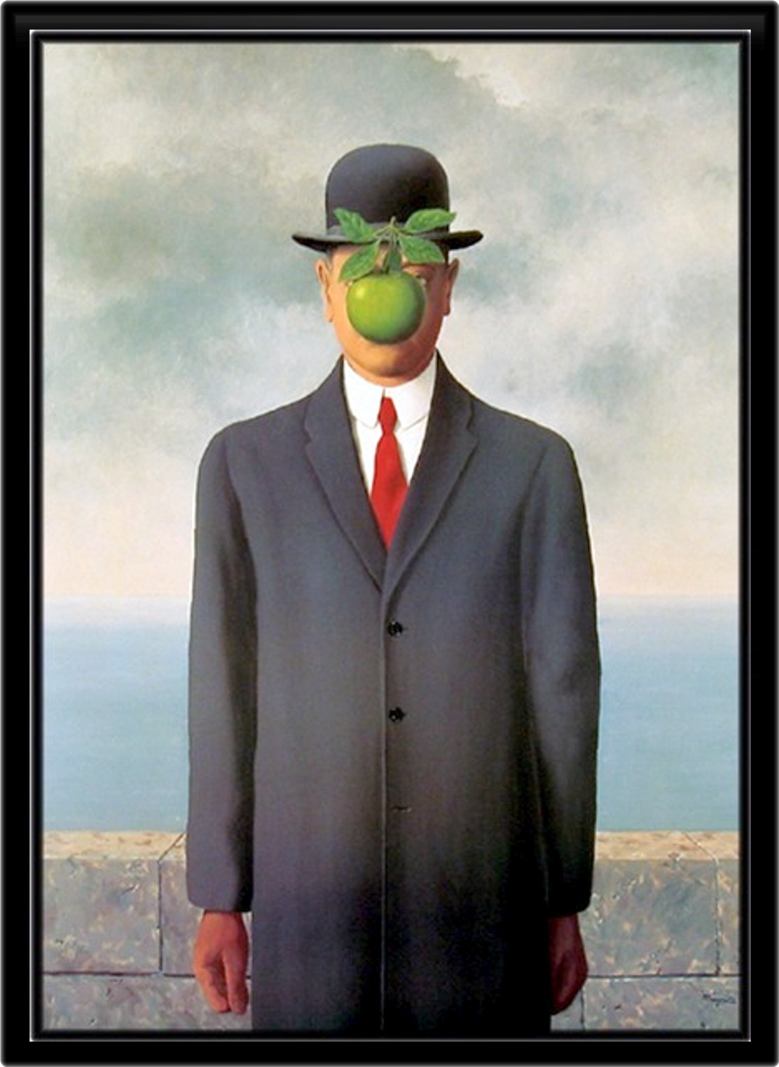 Man with Apple on Face