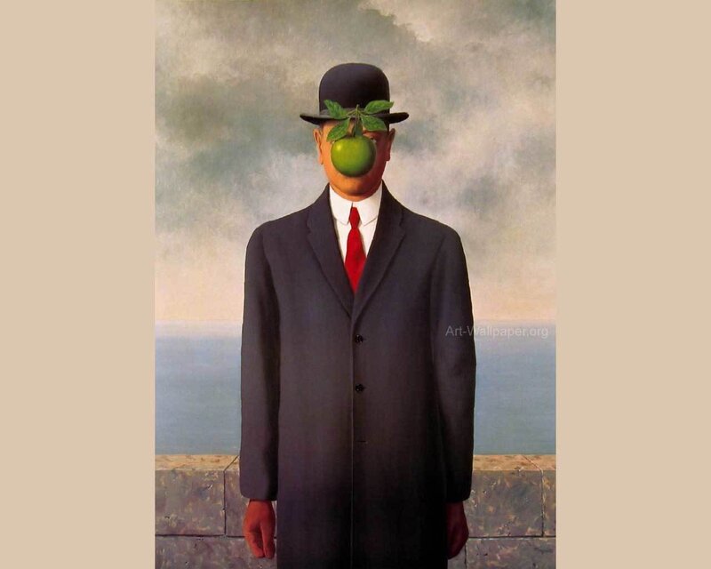 Man with Apple on Face