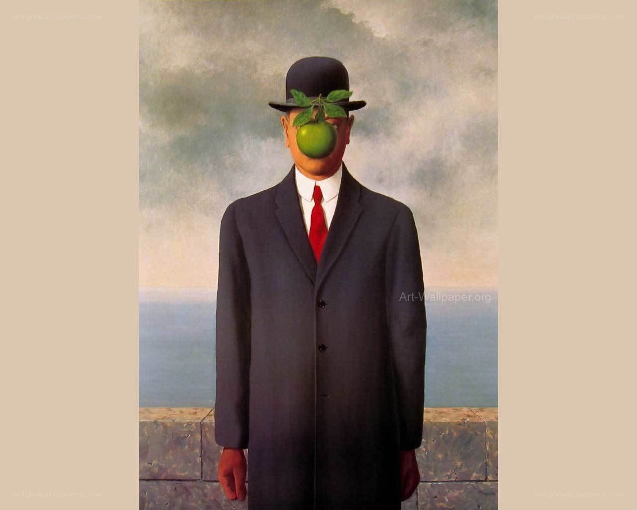 Man with Apple on Face