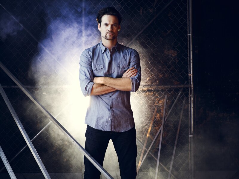 Man with Arms Crossed — Blue, Dramatic