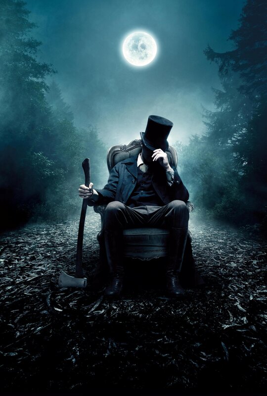Man with axe in forest