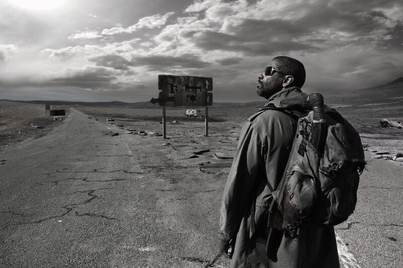 Man with Backpack — Black, Dramatic, Photograph