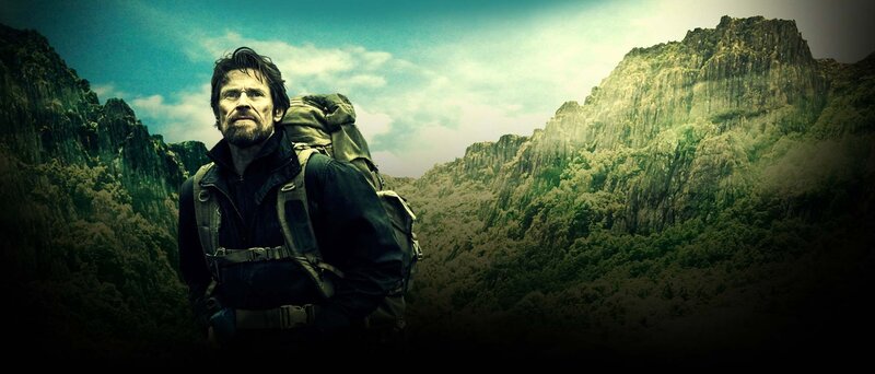 Man with Backpack — Green, Dramatic