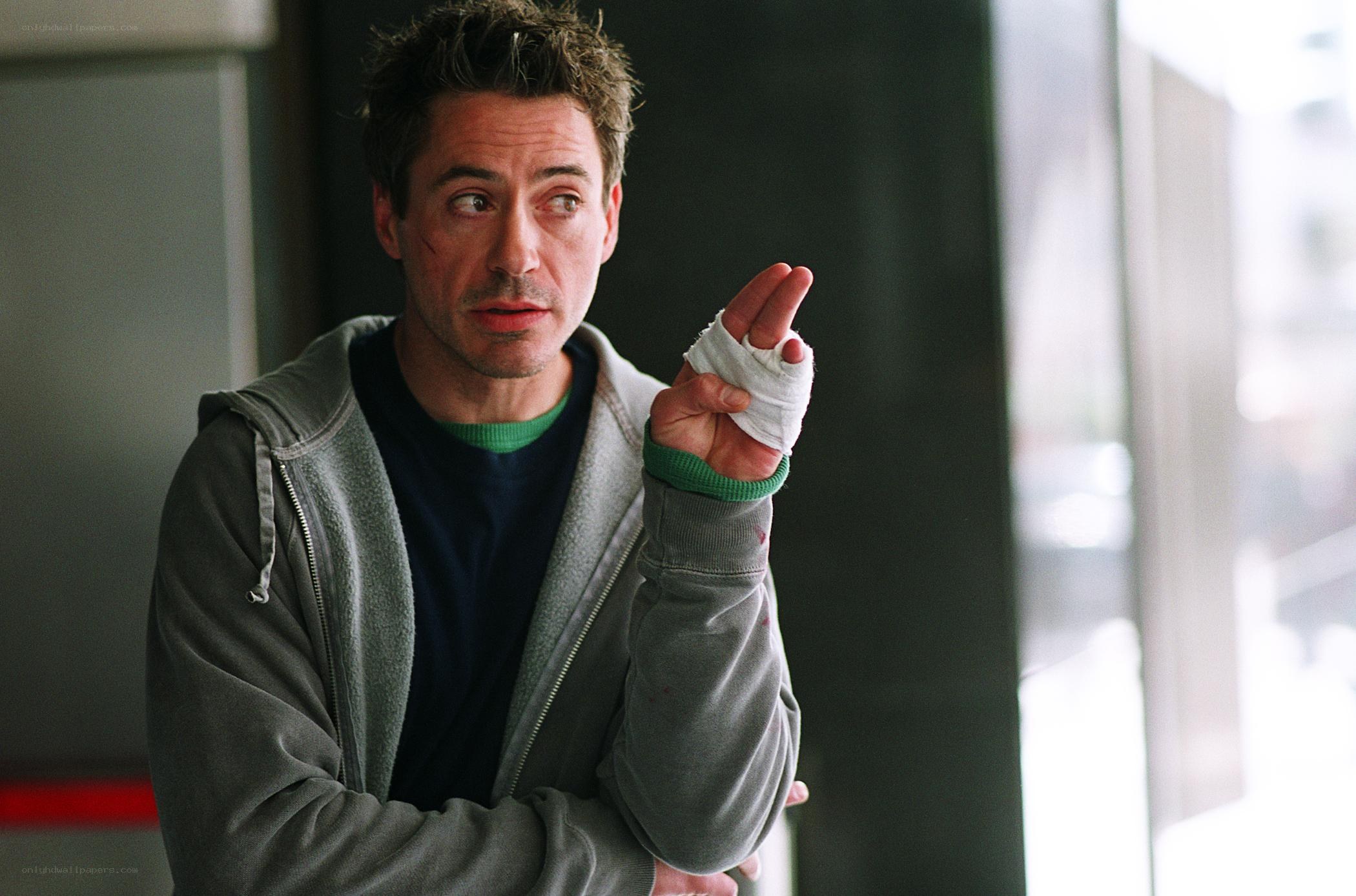 man with bandaged hand