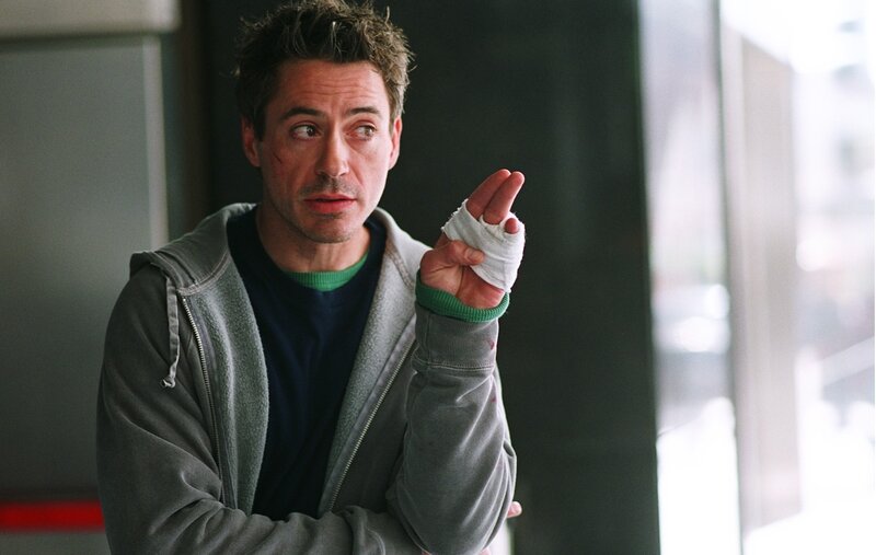 Man with Bandaged Hand — Gray