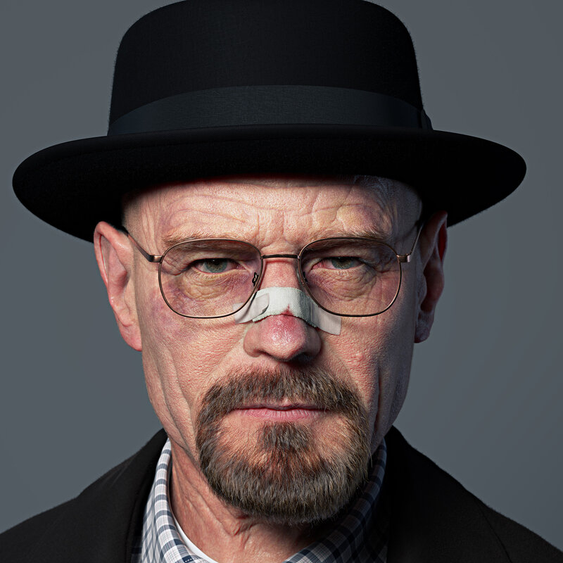 Man with Bandaged Nose — Black