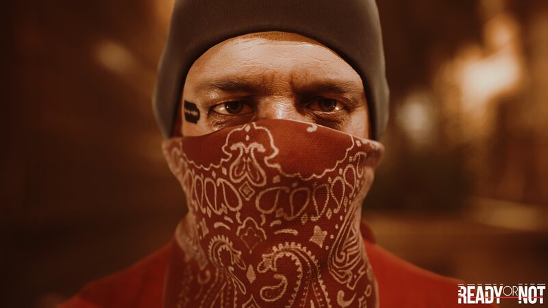 Man with Bandana — Red, Dramatic