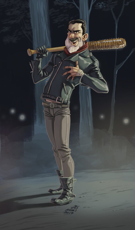 Man with Baseball Bat — Gray, Dark