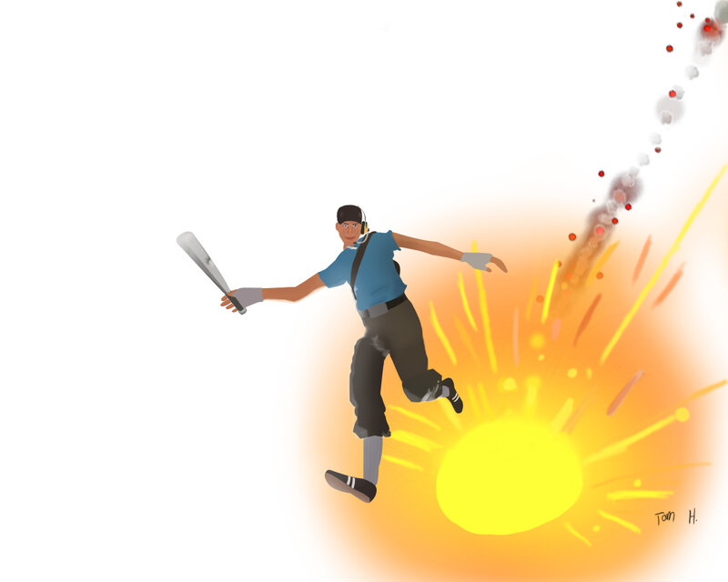 Man with Baseball Bat — Yellow