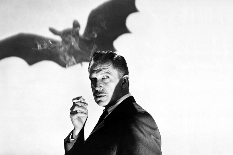 Man with Bat Shadow — Black