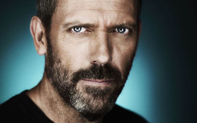 Man with Beard and Blue Eyes — Serious