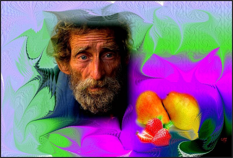 Man with Beard and Fruit