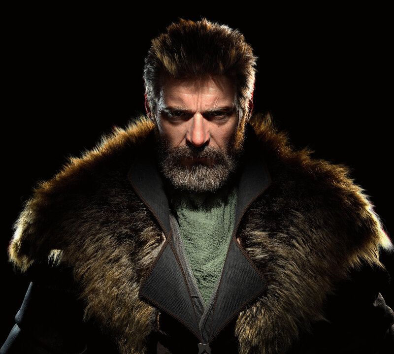 Man with Beard and Fur Coat