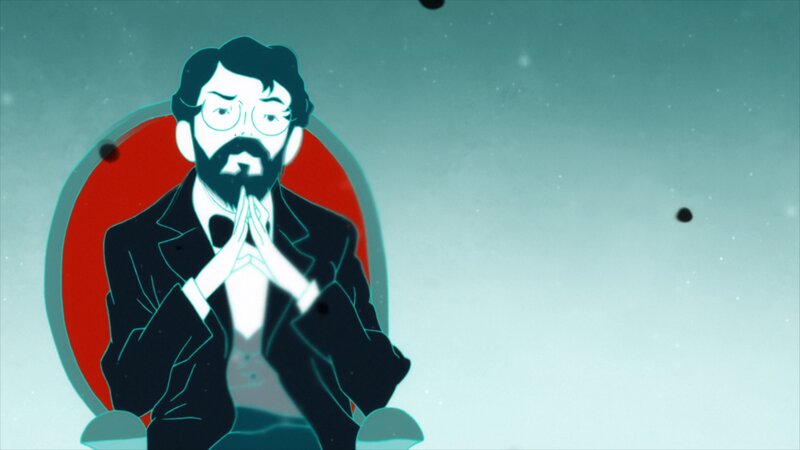 Man with Beard and Glasses — Teal