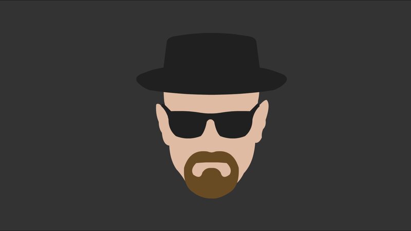 Man with Beard and Hat — Black, Serious, Vector Art