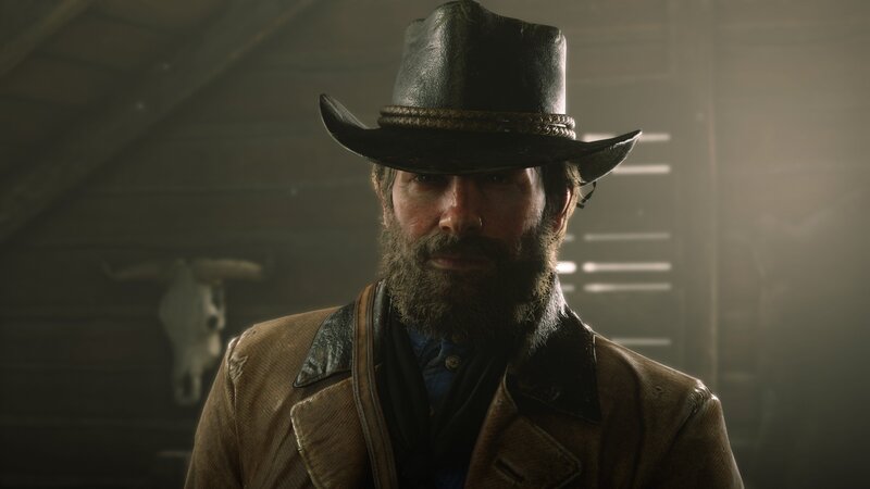 Man with Beard and Hat — Brown, Dramatic