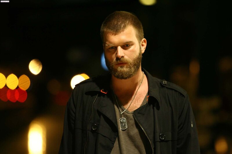 man with beard at night