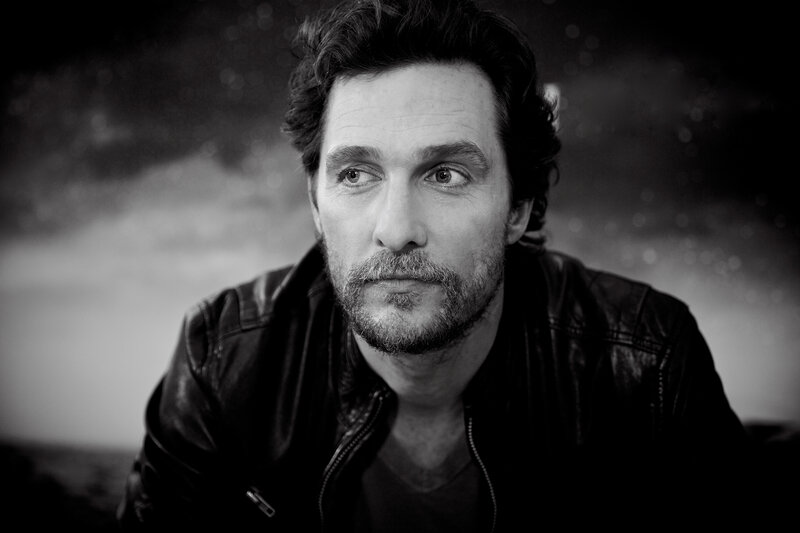 Man with Beard in Leather Jacket — Black
